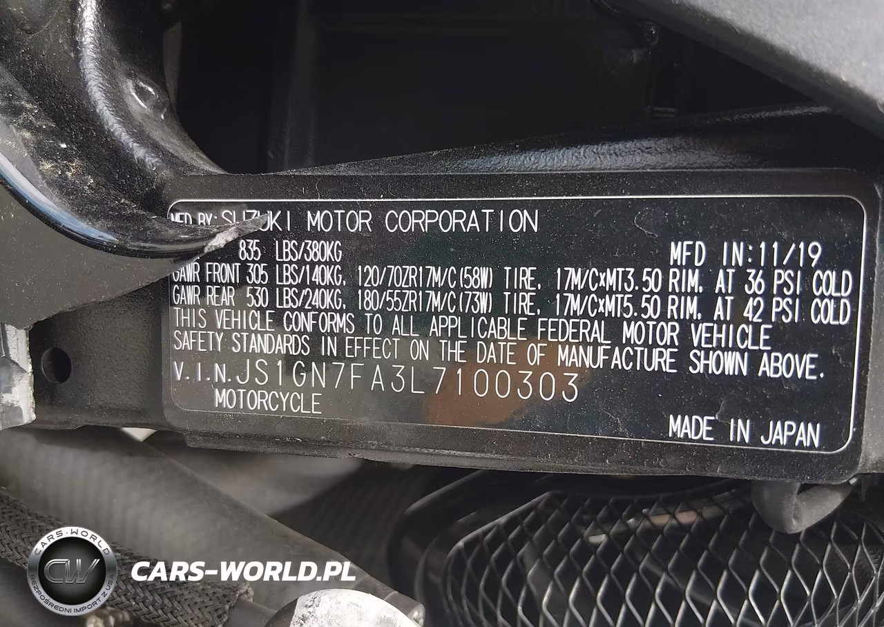 2020 Suzuki Gsx-R600 VIN:JS1GN7FA3L7100303 - 10