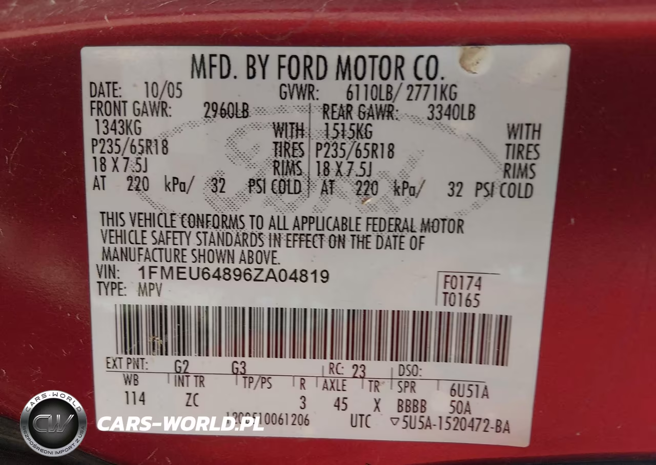 2006 Ford Explorer Eddie Bauer VIN:1FMEU64896ZA04819 - 9