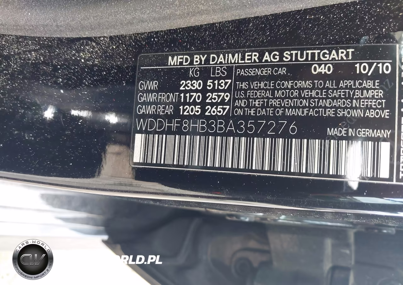 2011 Mercedes-Benz E 350 4Matic VIN:WDDHF8HB3BA357276 - 9