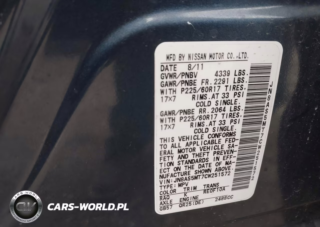 2012 Nissan Rogue Sv VIN:JN8AS5MT7CW251572 - 9
