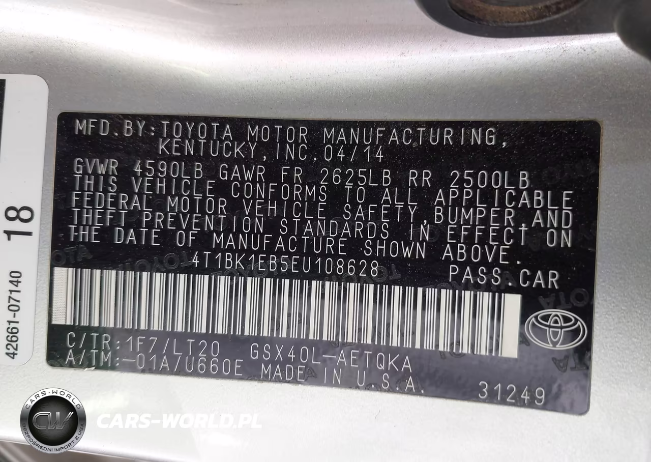 2014 Toyota Avalon Xle Touring VIN:4T1BK1EB5EU108628 - 9