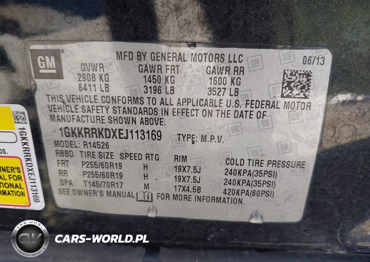 2014 GMC Acadia Slt-1 VIN:1GKKRRKDXEJ113169 - 9