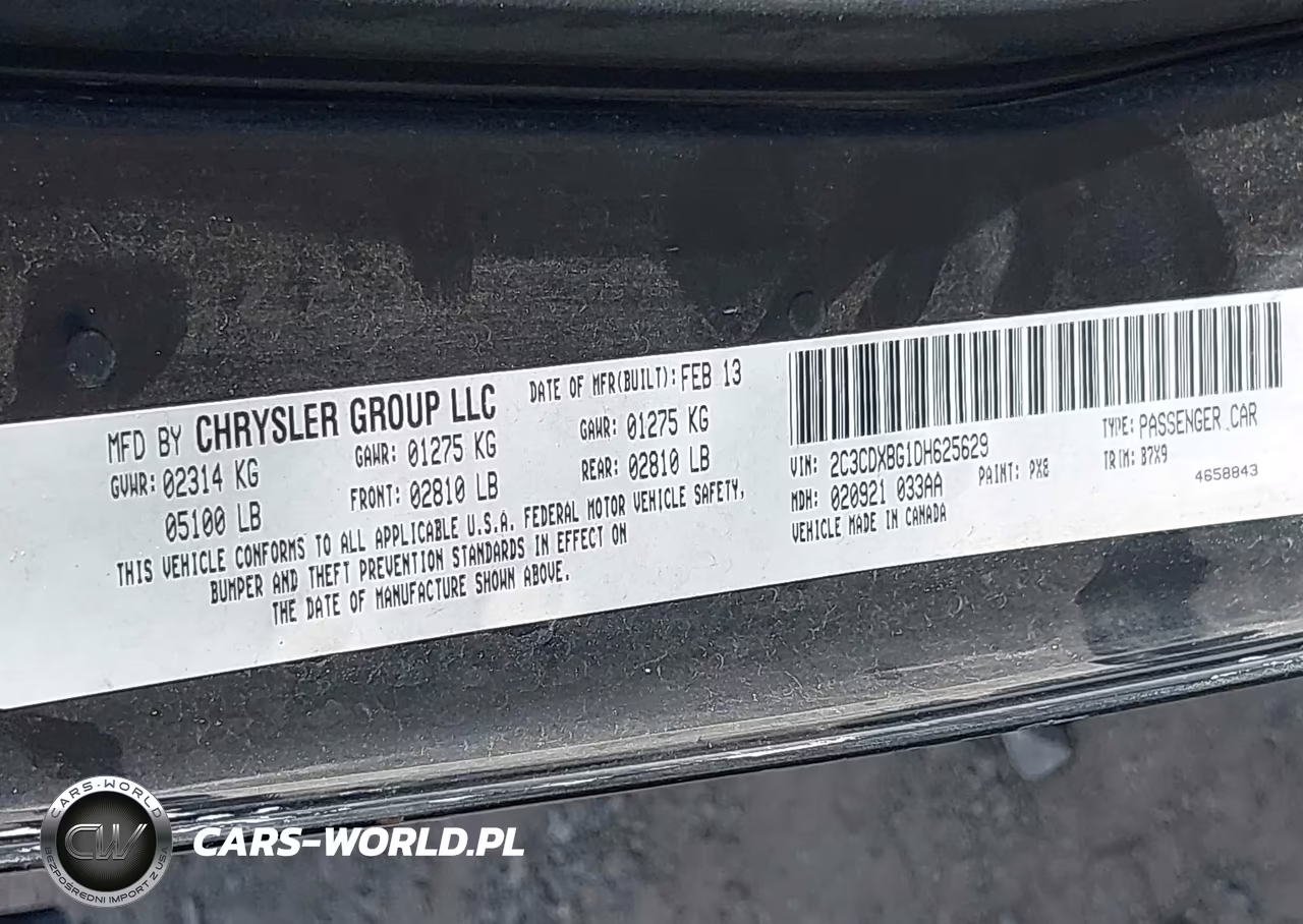2013 Dodge Charger Se VIN:2C3CDXBG1DH625629 - 9