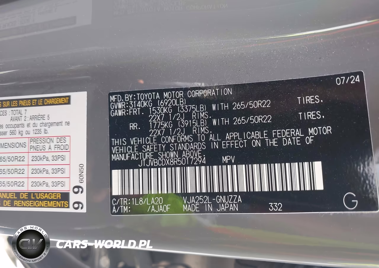 2024 Lexus Gx 550 Luxury VIN:JTJVBCDX8R5017294 - 9