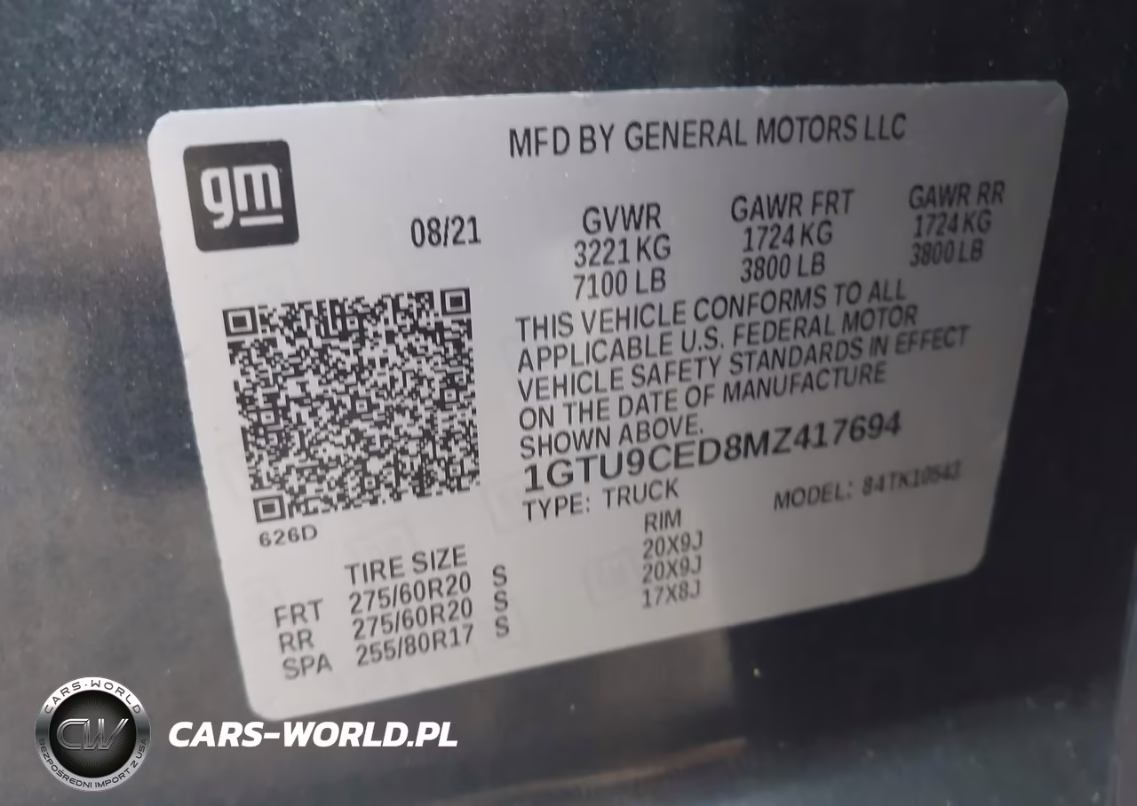 2021 GMC Sierra 1500 4Wd Short Box Elevation VIN:1GTU9CED8MZ417694 - 9