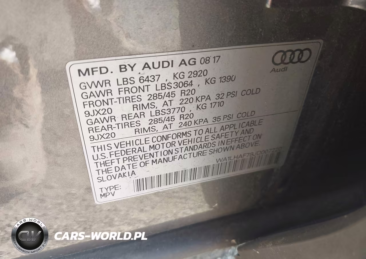 2018 Audi Q7 2.0T Premium VIN:WA1LHAF78JD007220 - 9
