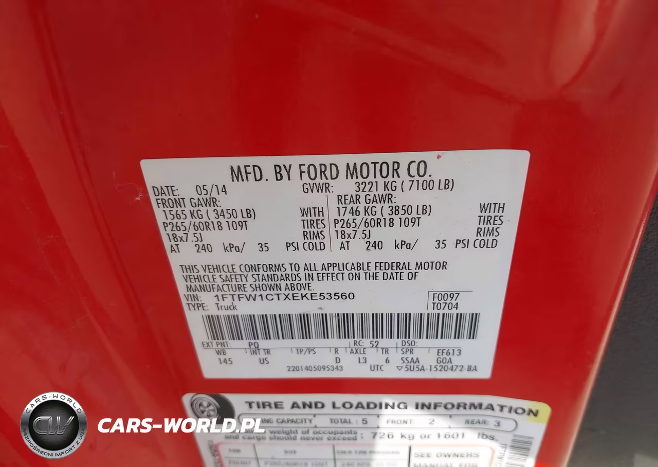 2014 Ford F-150 Xlt VIN:1FTFW1CTXEKE53560 - 9