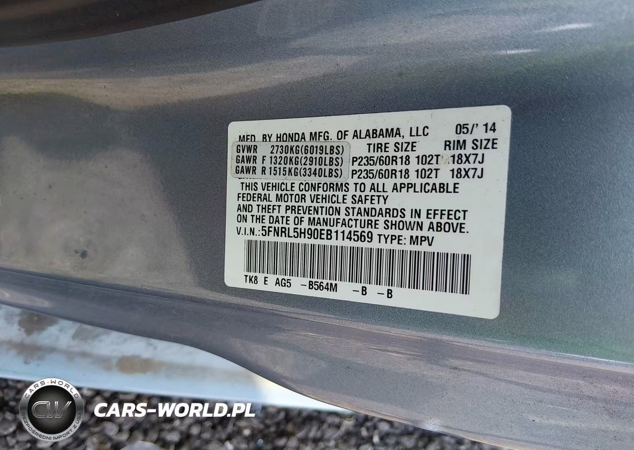 2014 Honda Odyssey Touring-Touring Elite VIN:5FNRL5H90EB114569 - 9