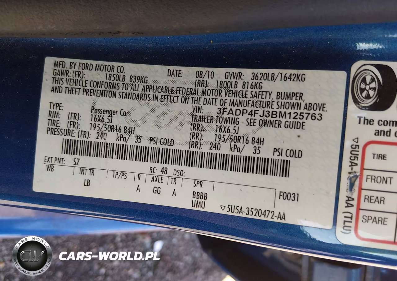 2011 Ford Fiesta Ses VIN:3FADP4FJ3BM125763 - 9