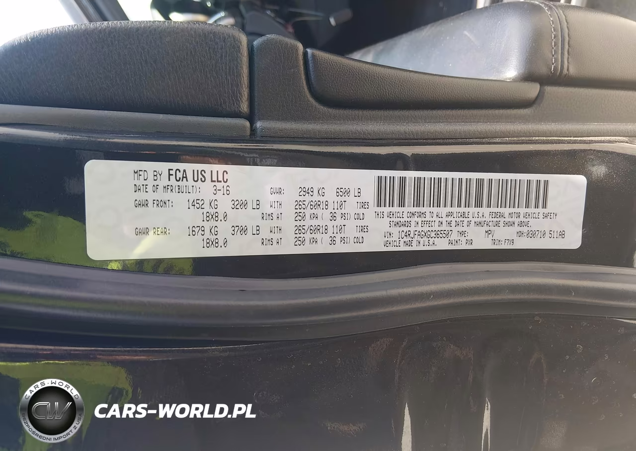 2016 Jeep Grand Cherokee Laredo VIN:1C4RJFAGXGC365507 - 9