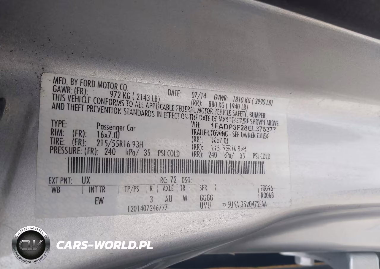 2014 Ford Focus Se VIN:1FADP3F28EL375377 - 9