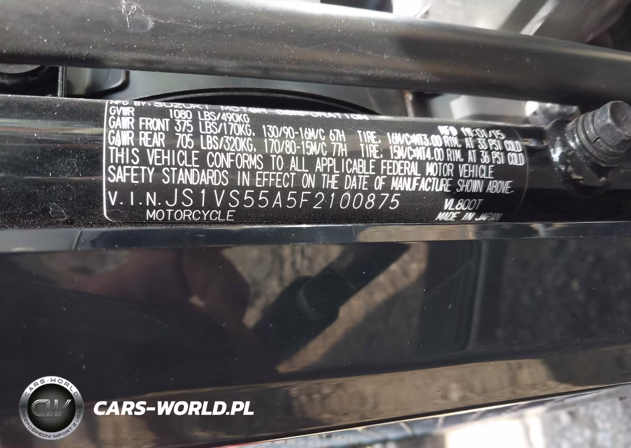 2015 Suzuki Vl800 VIN:JS1VS55A5F2100875 - 10