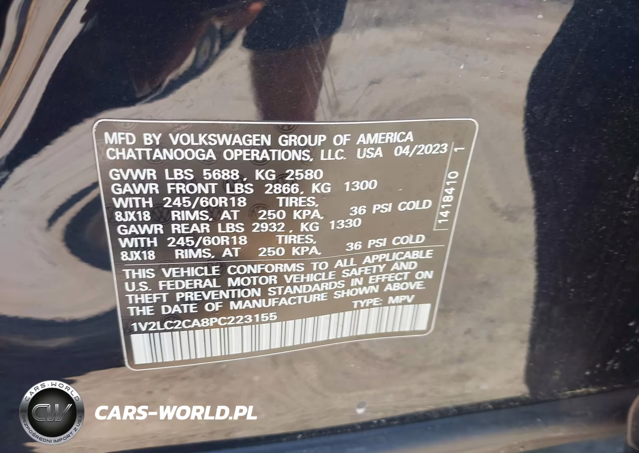 2023 Volkswagen Atlas Cross Sport 2.0T Se VIN:1V2LC2CA8PC223155 - 9
