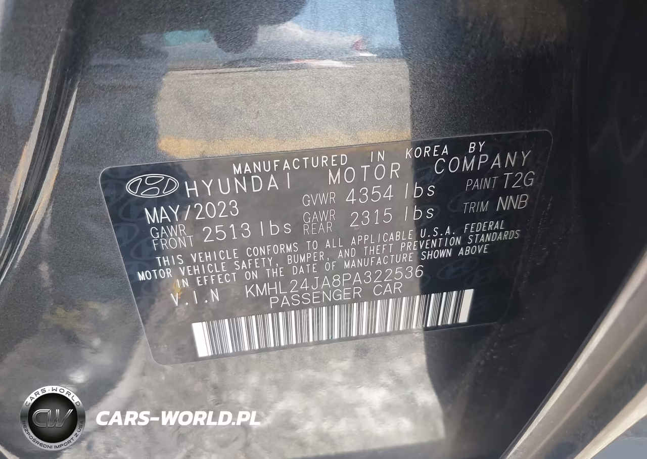 2023 Hyundai Sonata Se VIN:KMHL24JA8PA322536 - 9