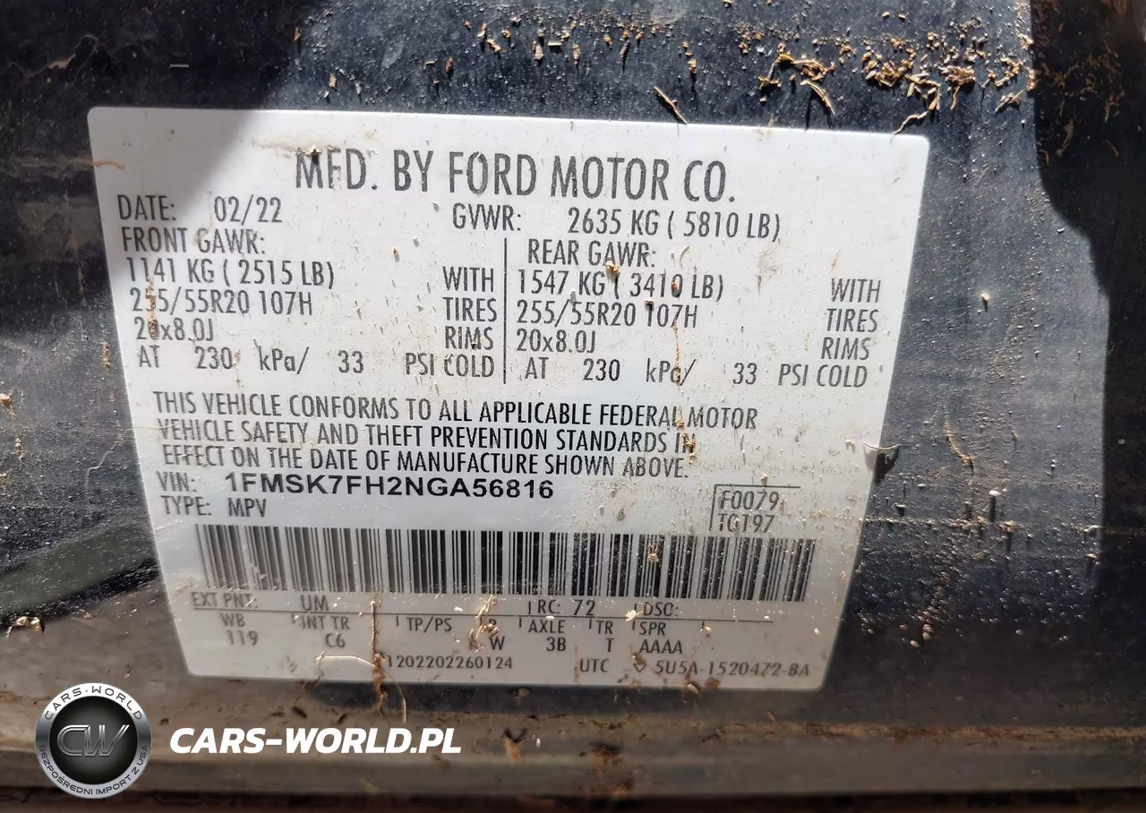 2022 Ford Explorer Limited VIN:1FMSK7FH2NGA56816 - 9