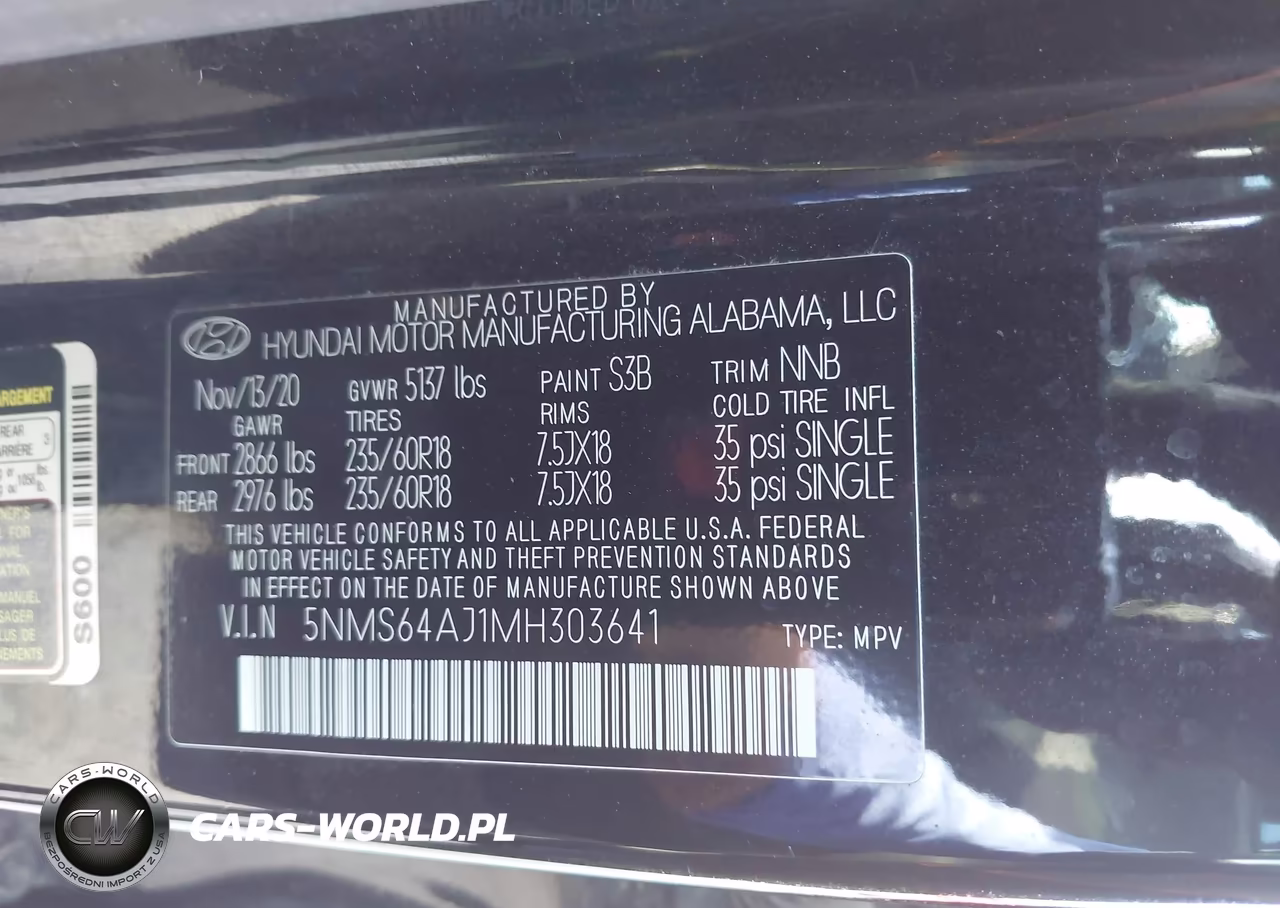 2021 Hyundai Santa Fe Sel VIN:5NMS64AJ1MH303641 - 9