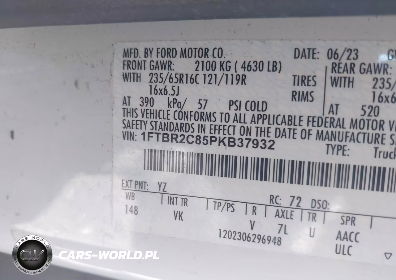 2023 Ford Transit-250 VIN:1FTBR2C85PKB37932 - 9
