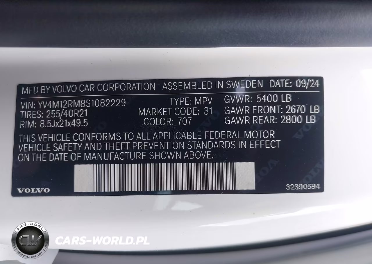 2025 Volvo Xc60 B5 Ultra VIN:YV4M12RM8S1082229 - 9