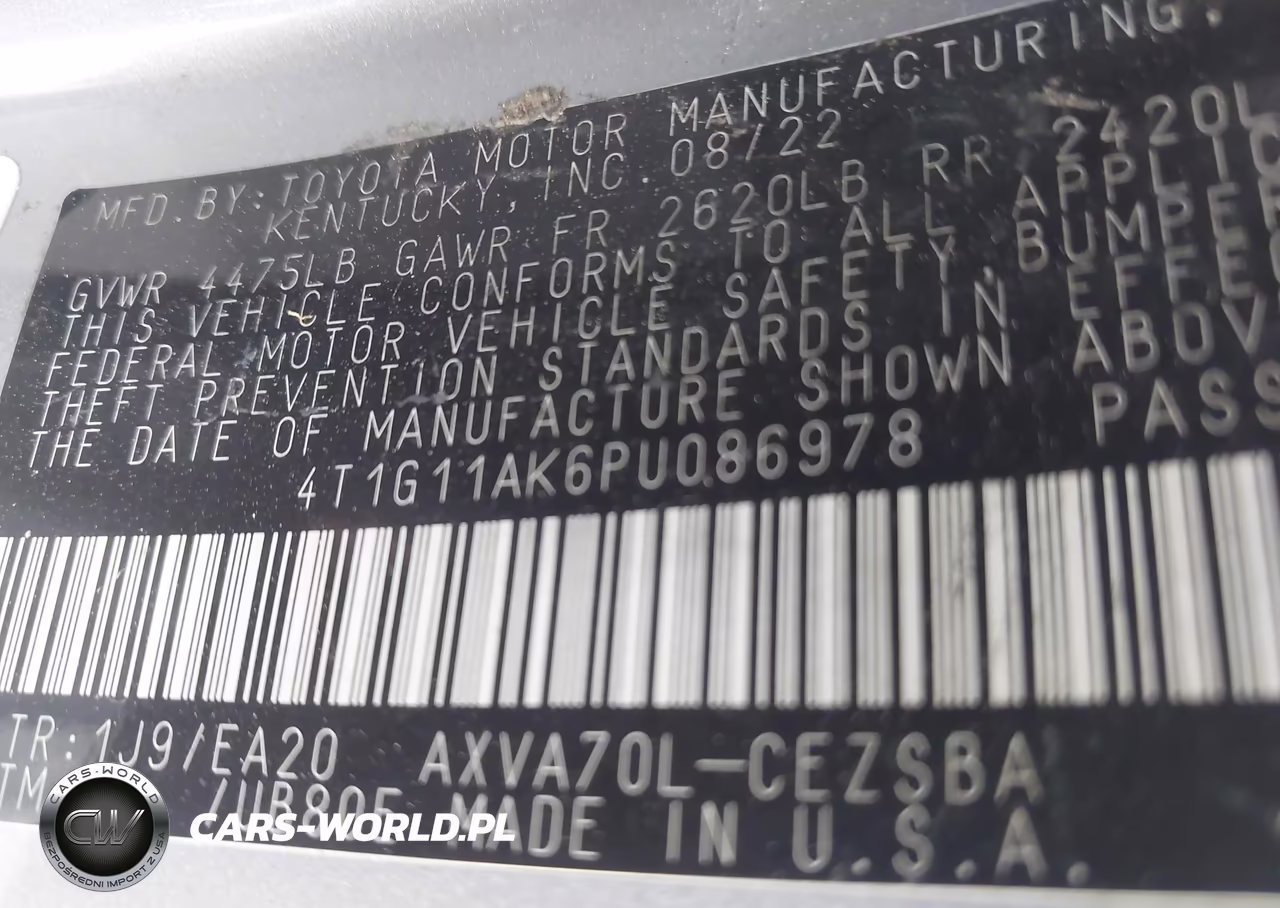 2023 Toyota Camry Se VIN:4T1G11AK6PU086978 - 9