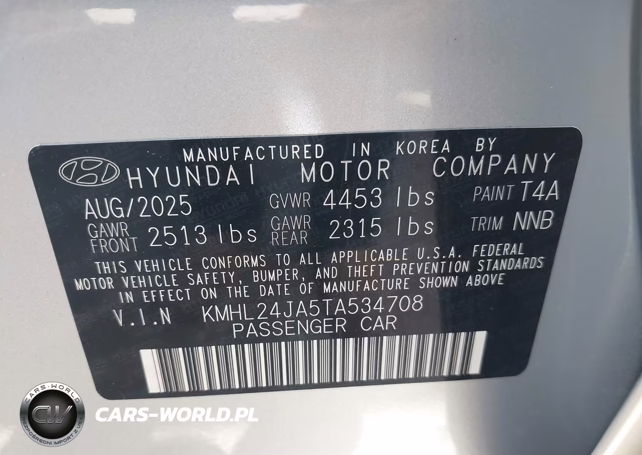 2026 Hyundai Sonata Se VIN:KMHL24JA5TA534708 - 9