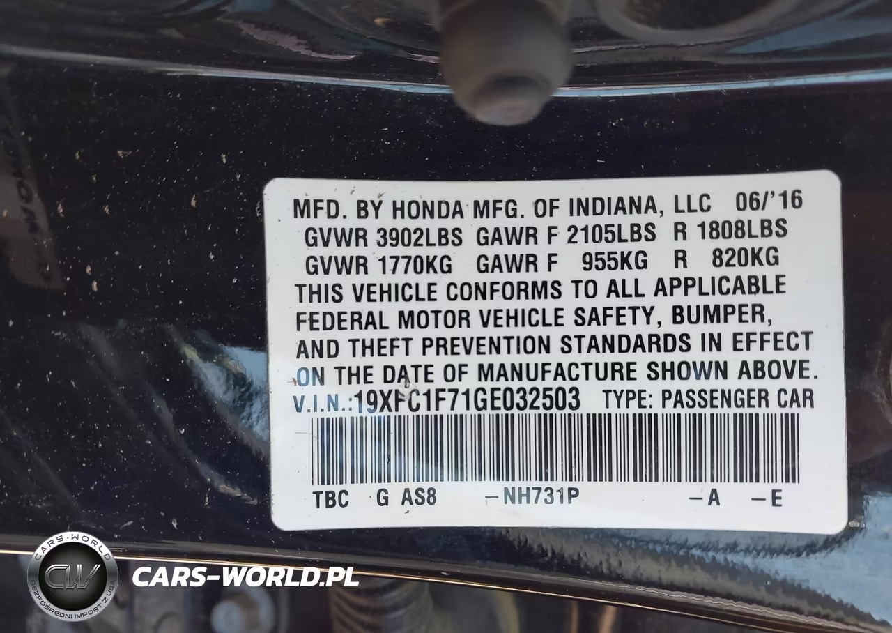 2016 Honda Civic Ex-L VIN:19XFC1F71GE032503 - 9