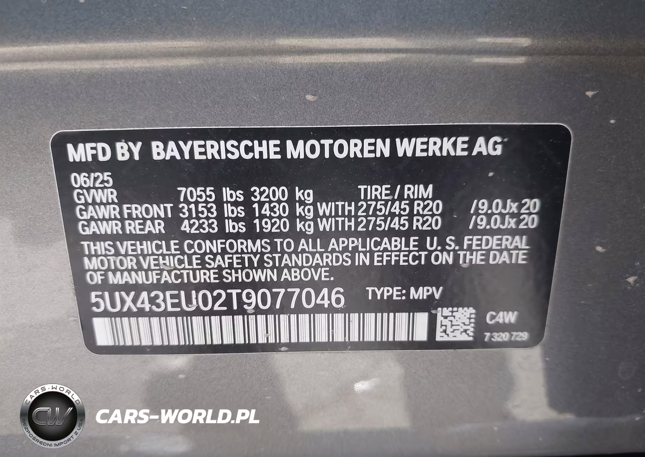 2026 BMW X5 Phev xDrive50E VIN:5UX43EU02T9077046 - 9