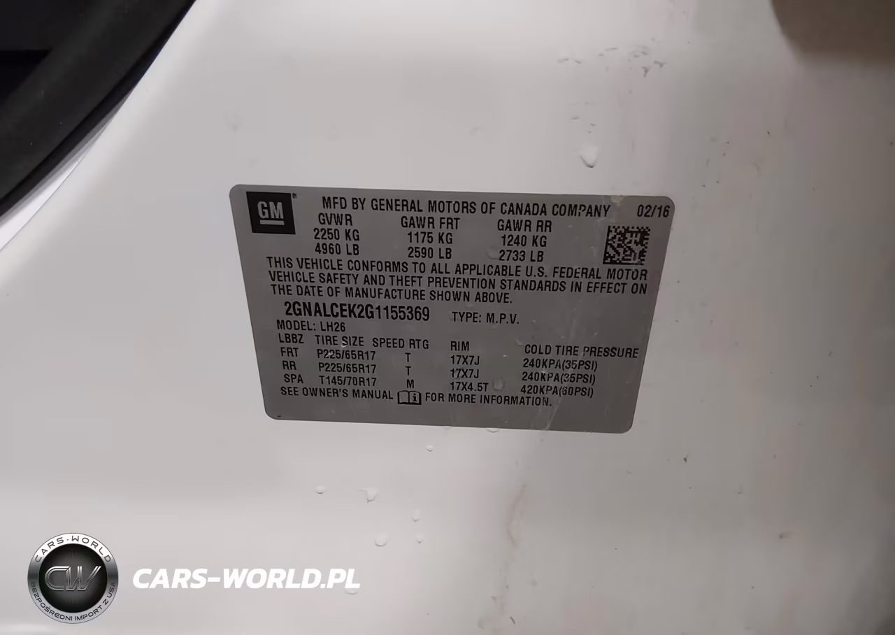 2016 Chevrolet Equinox Lt VIN:2GNALCEK2G1155369 - 9