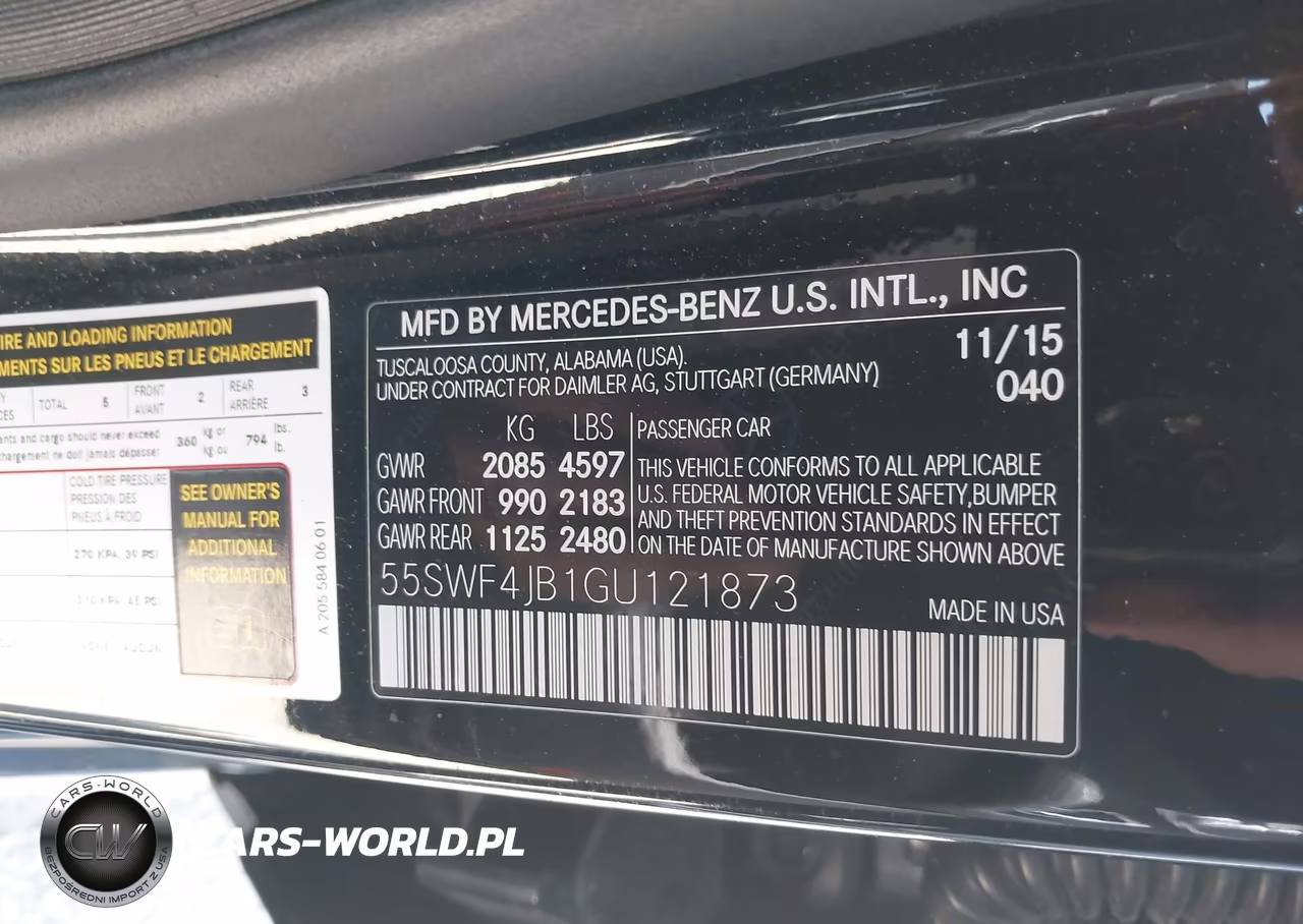 2016 Mercedes-Benz C 300 Sport VIN:55SWF4JB1GU121873 - 9