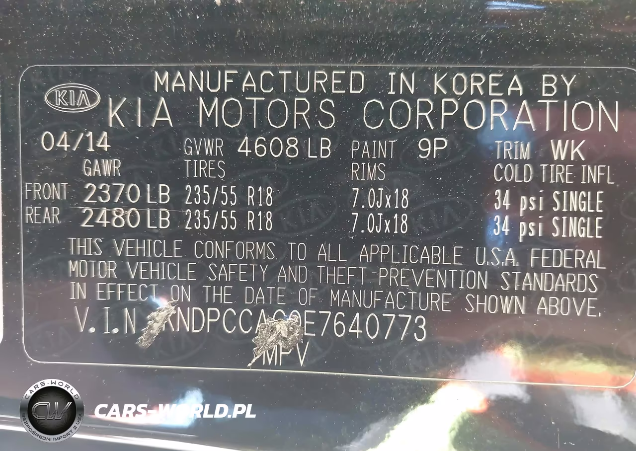 2014 Kia Sportage Ex VIN:KNDPCCAC0E7640773 - 9