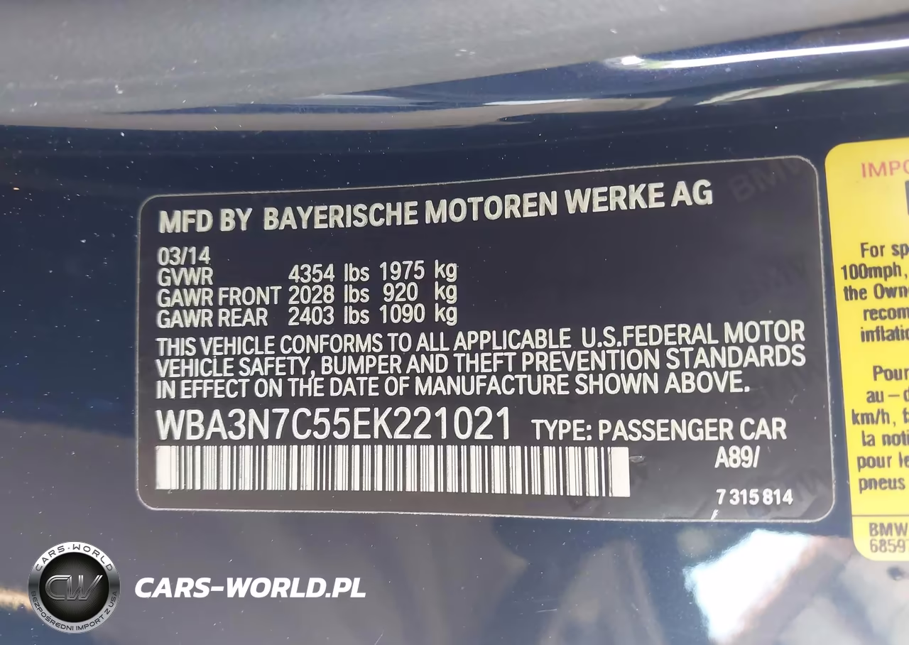 2014 BMW 428I VIN:WBA3N7C55EK221021 - 9