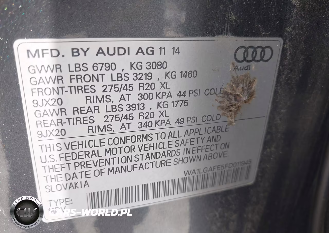 2015 Audi Q7 3.0T Premium VIN:WA1LGAFE5FD011945 - 9