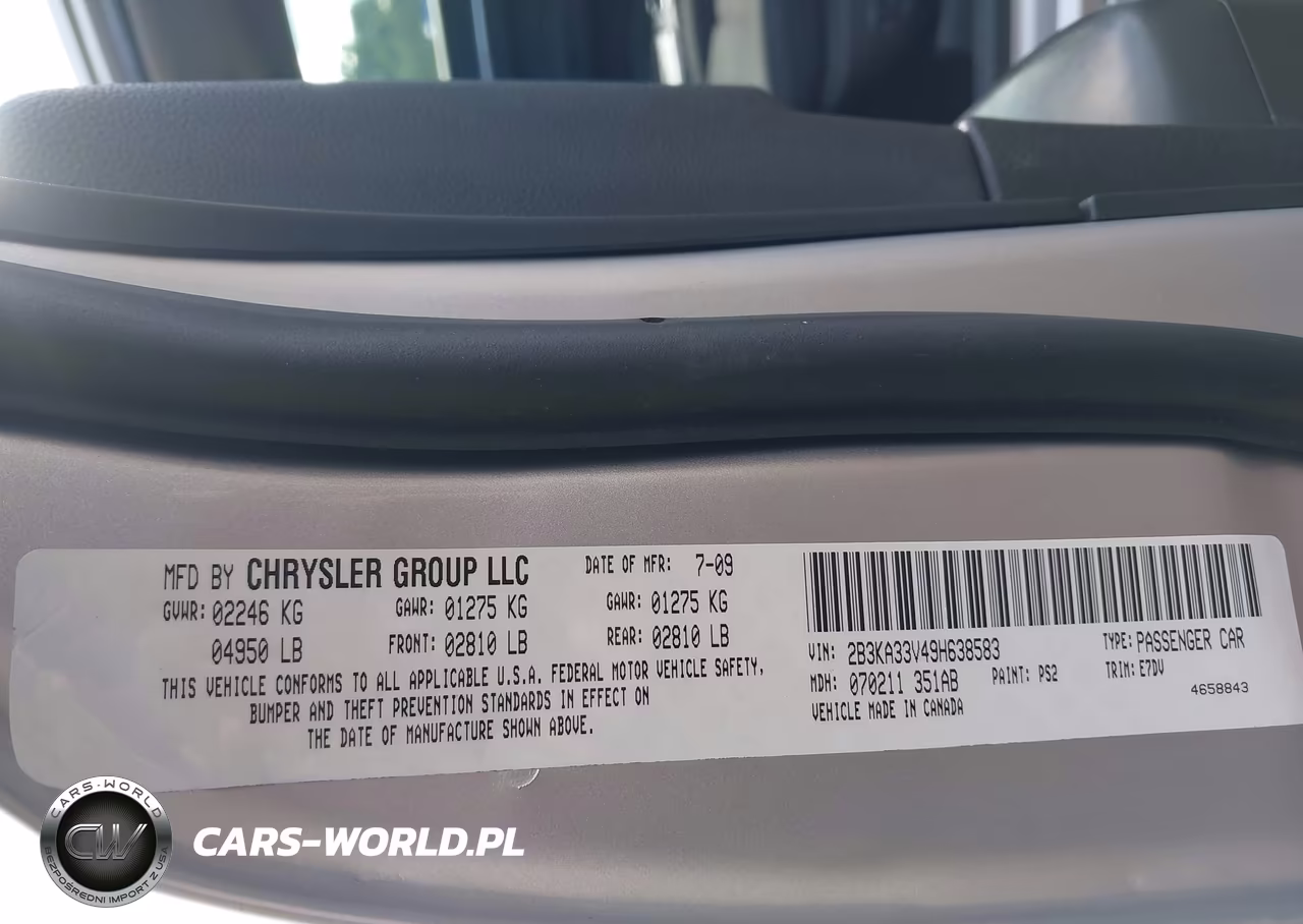 2009 Dodge Charger Sxt VIN:2B3KA33V49H638583 - 9