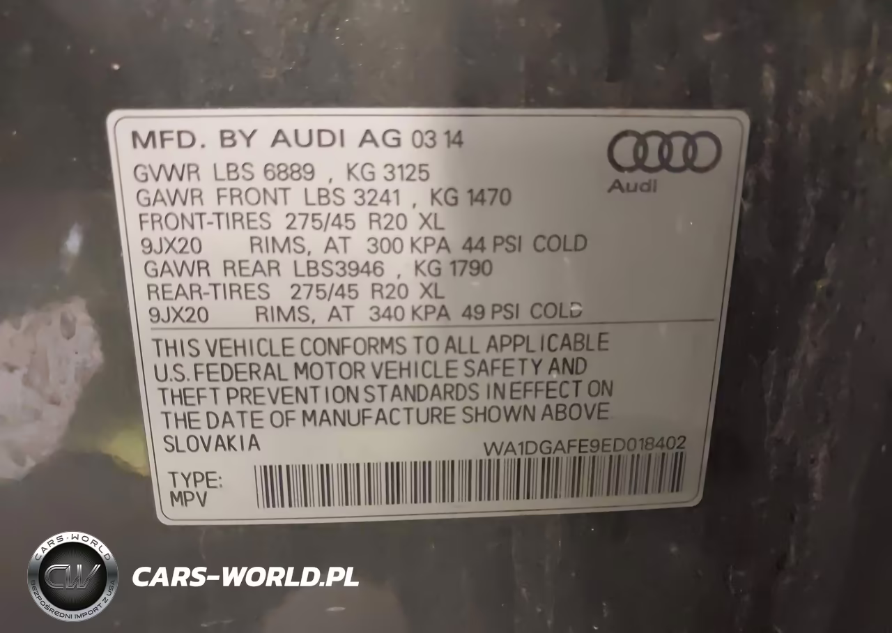 2014 Audi Q7 3.0T S Line Prestige VIN:WA1DGAFE9ED018402 - 9