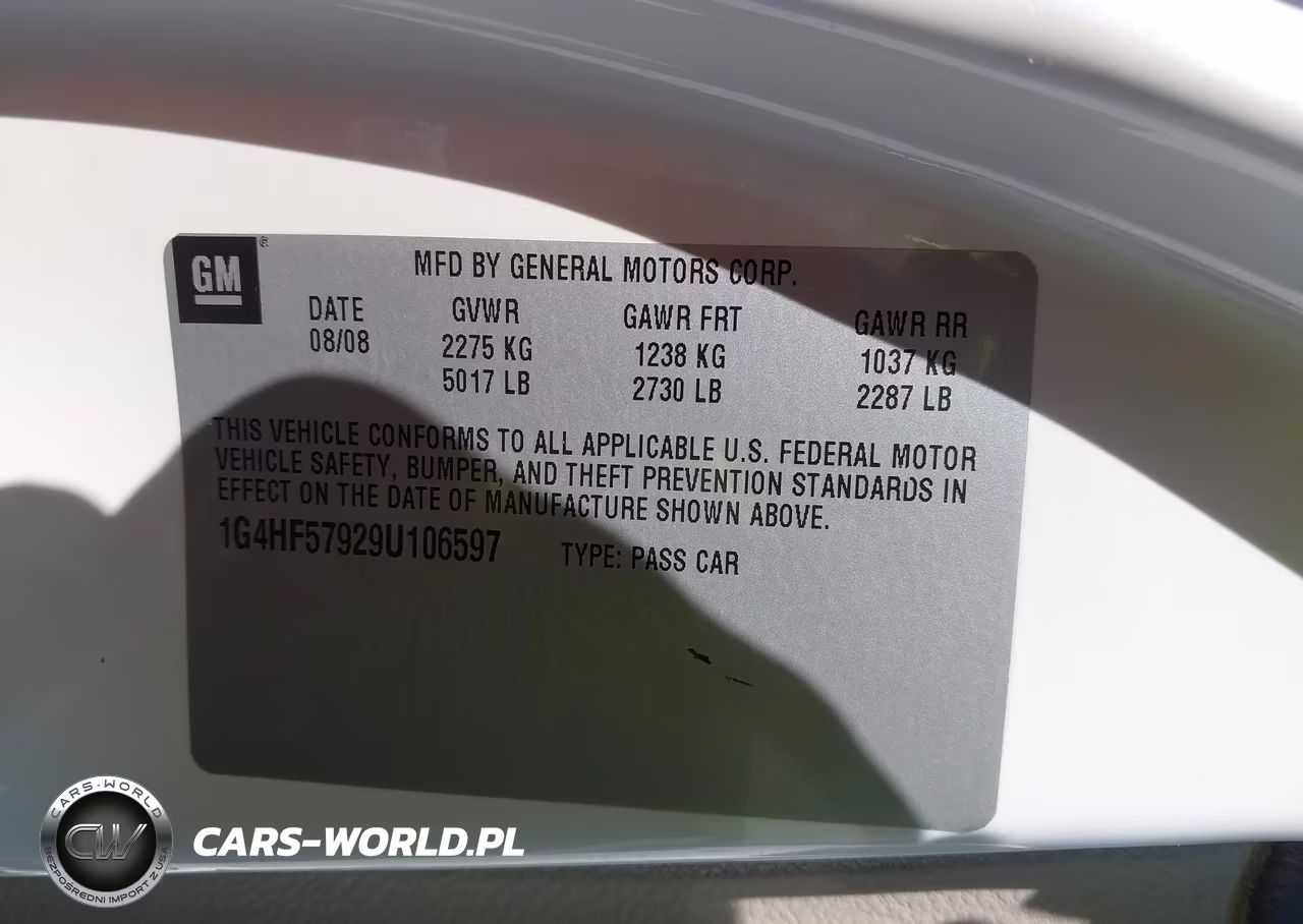 2009 Buick Lucerne Super VIN:1G4HF57929U106597 - 9