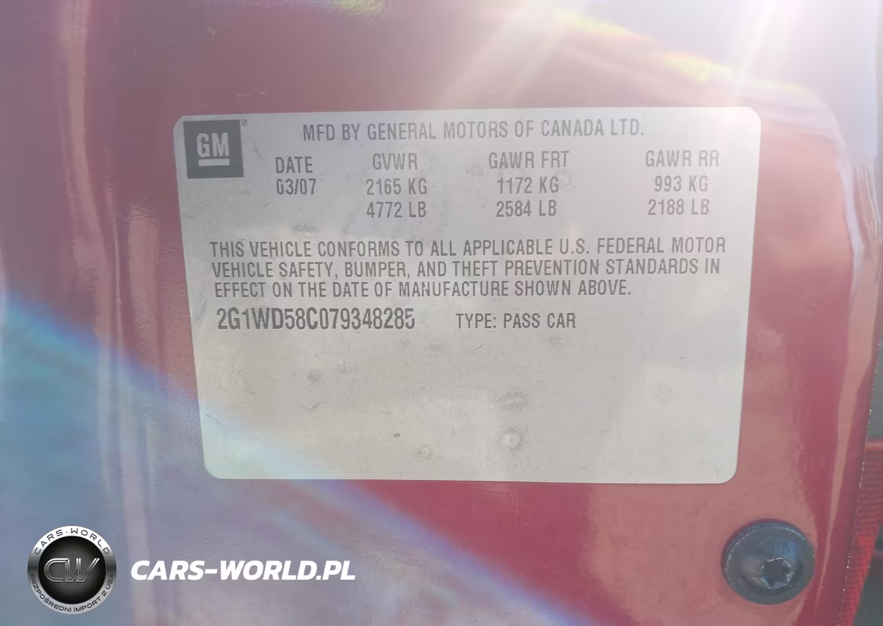 2007 Chevrolet Impala Ss VIN:2G1WD58C079348285 - 9