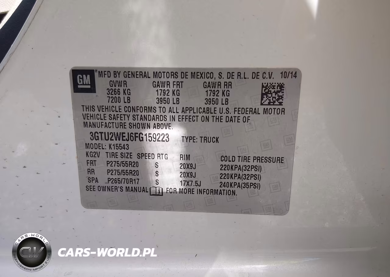 2015 GMC Sierra 1500 Denali VIN:3GTU2WEJ6FG159223 - 9