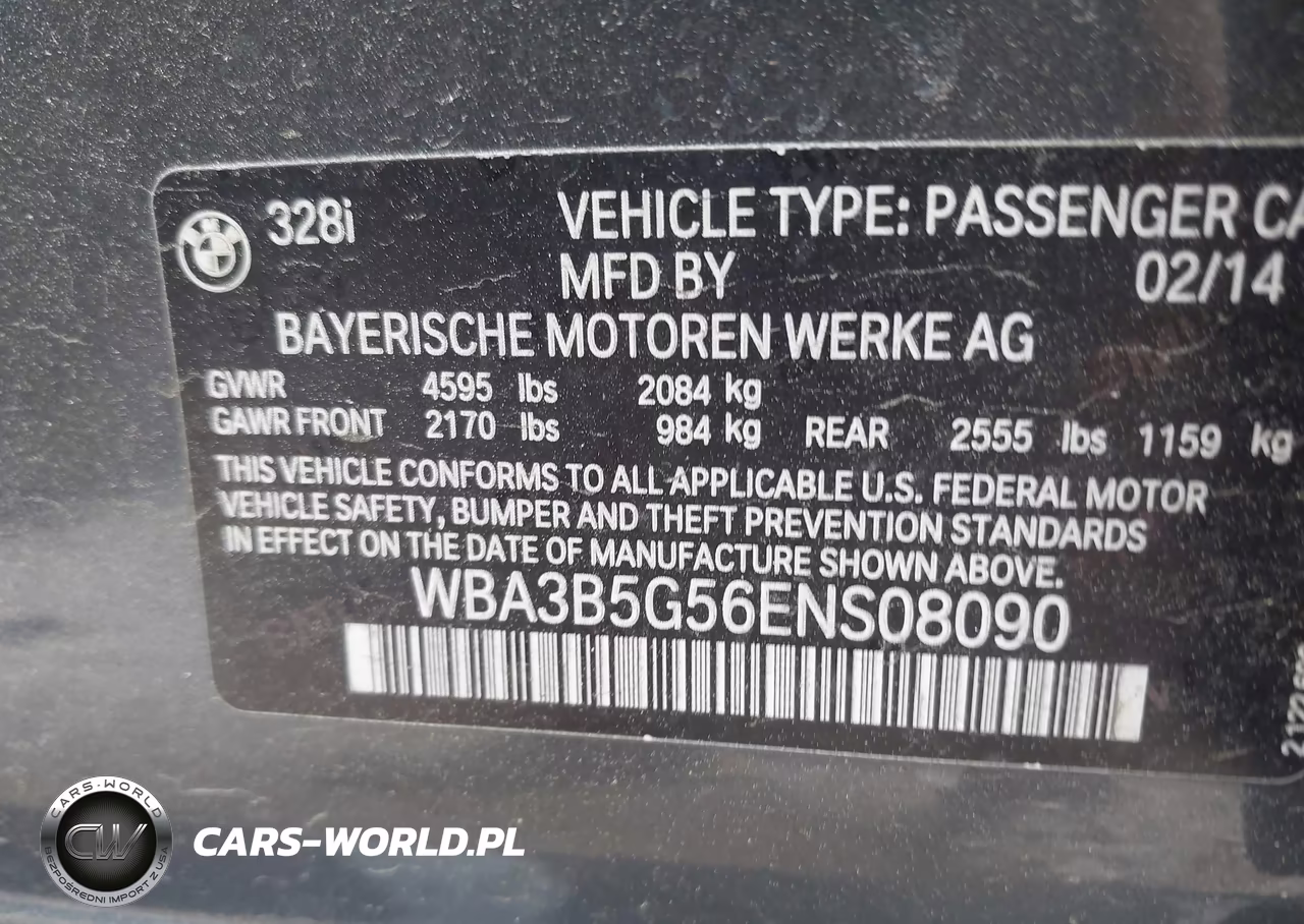 2014 BMW 328I xDrive VIN:WBA3B5G56ENS08090 - 9