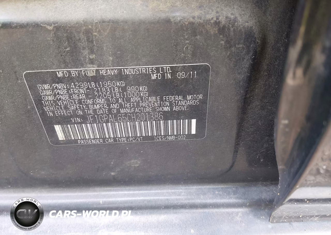 2012 Subaru Impreza 2.0I Sport Premium VIN:JF1GPAL65CH201386 - 9