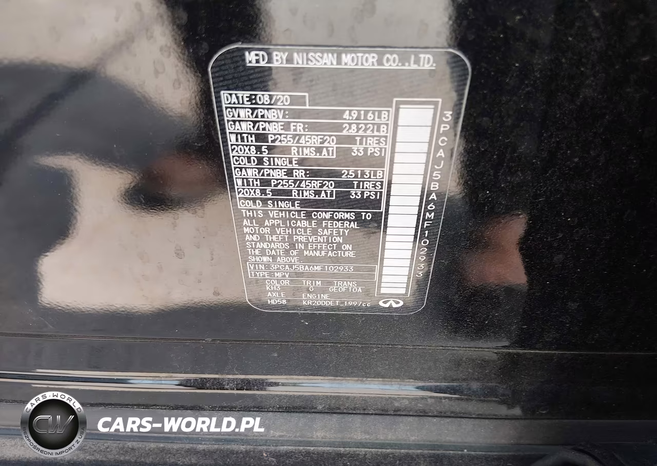 2021 Infiniti Qx50 Luxe VIN:3PCAJ5BA6MF102933 - 9
