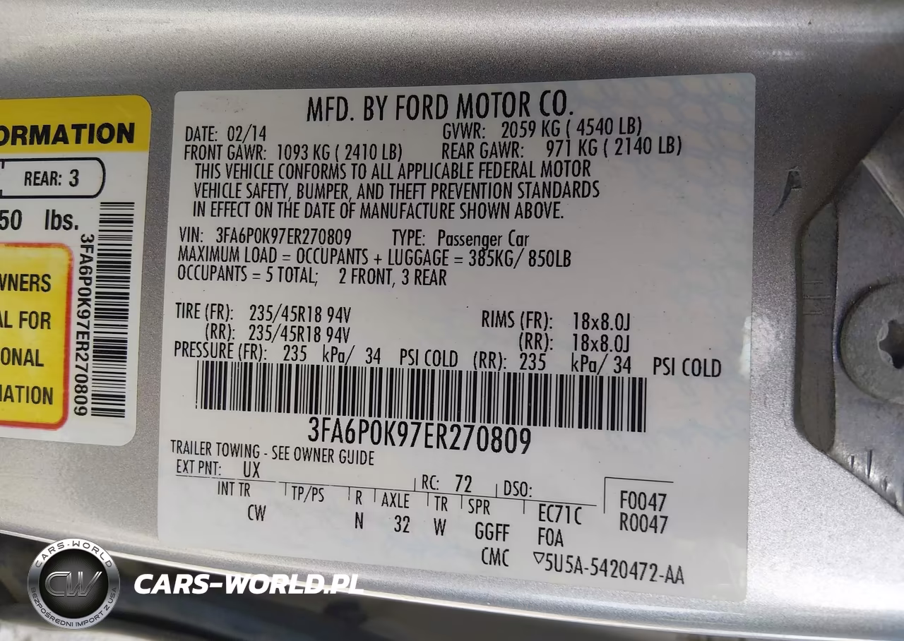 2014 Ford Fusion Titanium VIN:3FA6P0K97ER270809 - 9