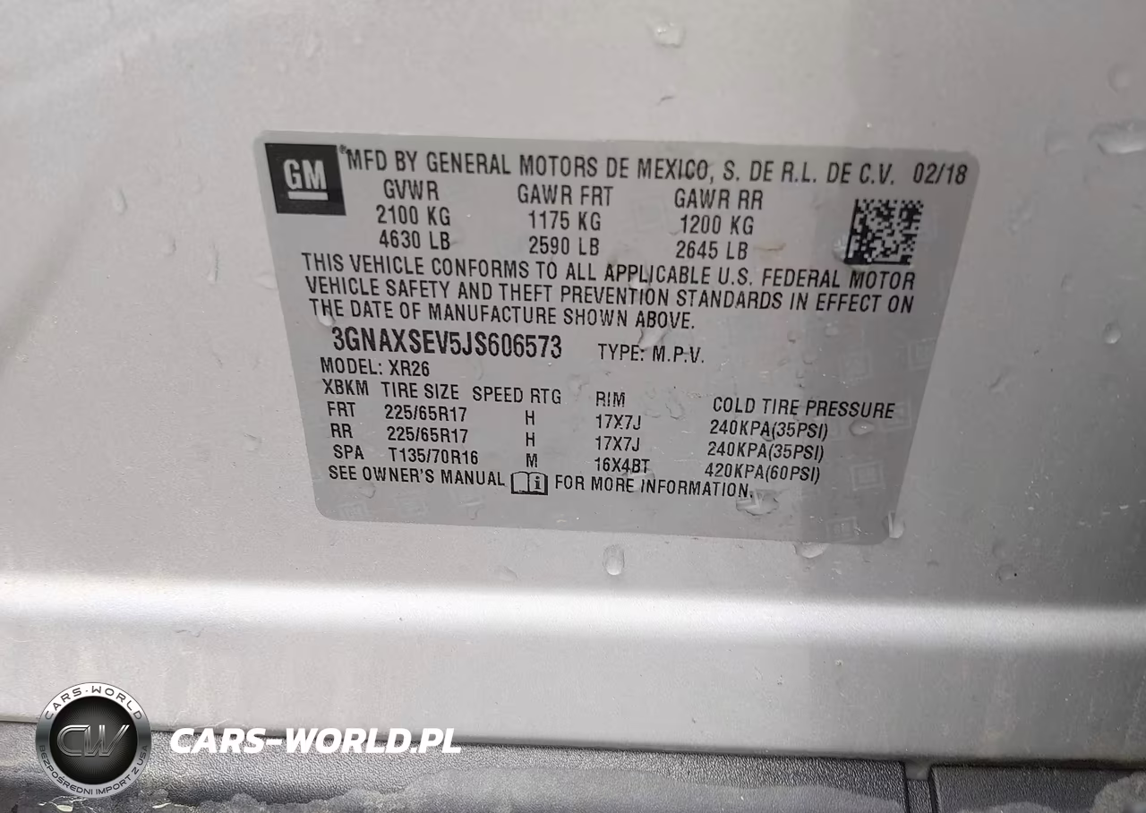 2018 Chevrolet Equinox Lt VIN:3GNAXSEV5JS606573 - 9