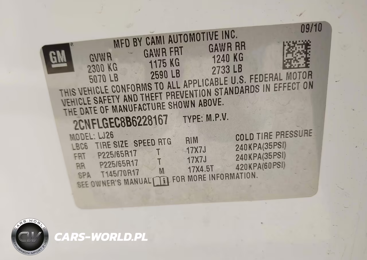 2011 Chevrolet Equinox Ltz VIN:2CNFLGEC8B6228167 - 9