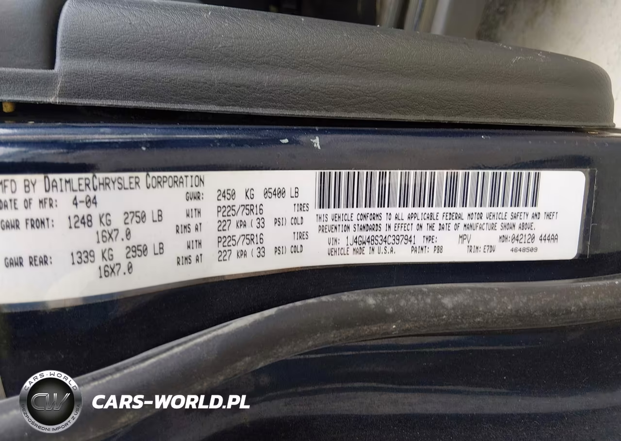 2004 Jeep Grand Cherokee Laredo VIN:1J4GW48S34C397941 - 9