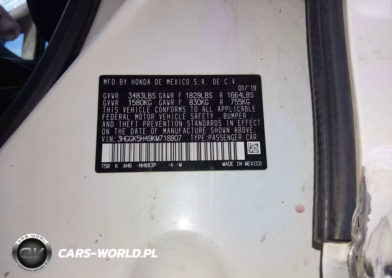 2019 Honda Fit Lx VIN:3HGGK5H49KM718807 - 9