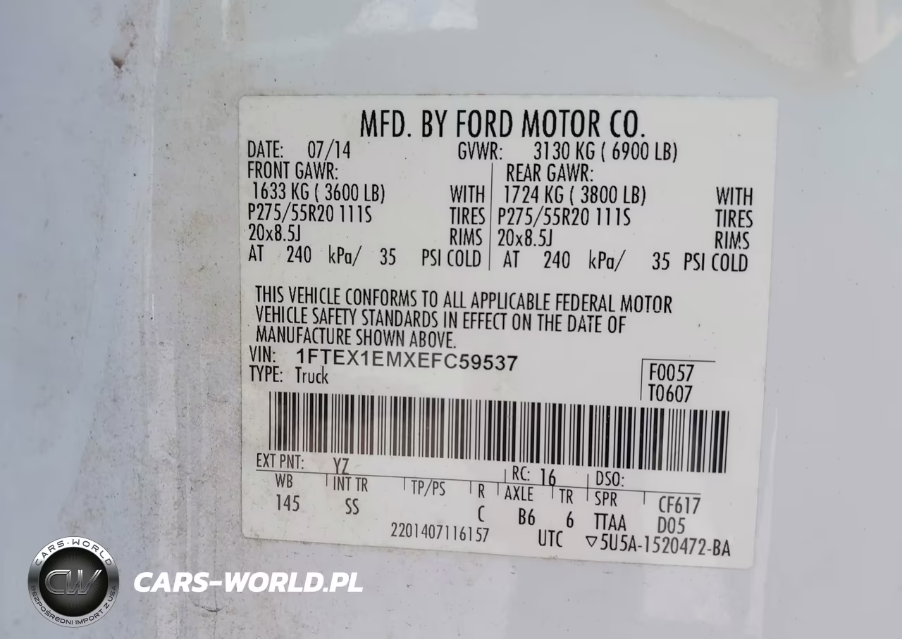 2014 Ford F-150 Stx VIN:1FTEX1EMXEFC59537 - 9