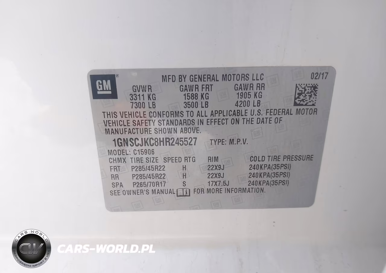 2017 Chevrolet Suburban Premier VIN:1GNSCJKC8HR245527 - 9