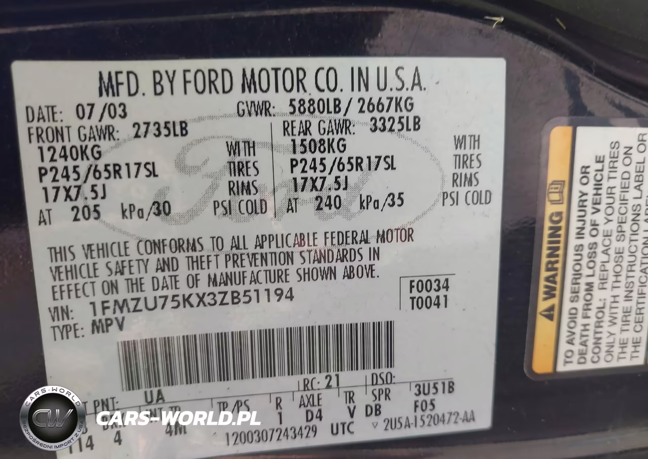 2003 Ford Explorer Limited VIN:1FMZU75KX3ZB51194 - 9