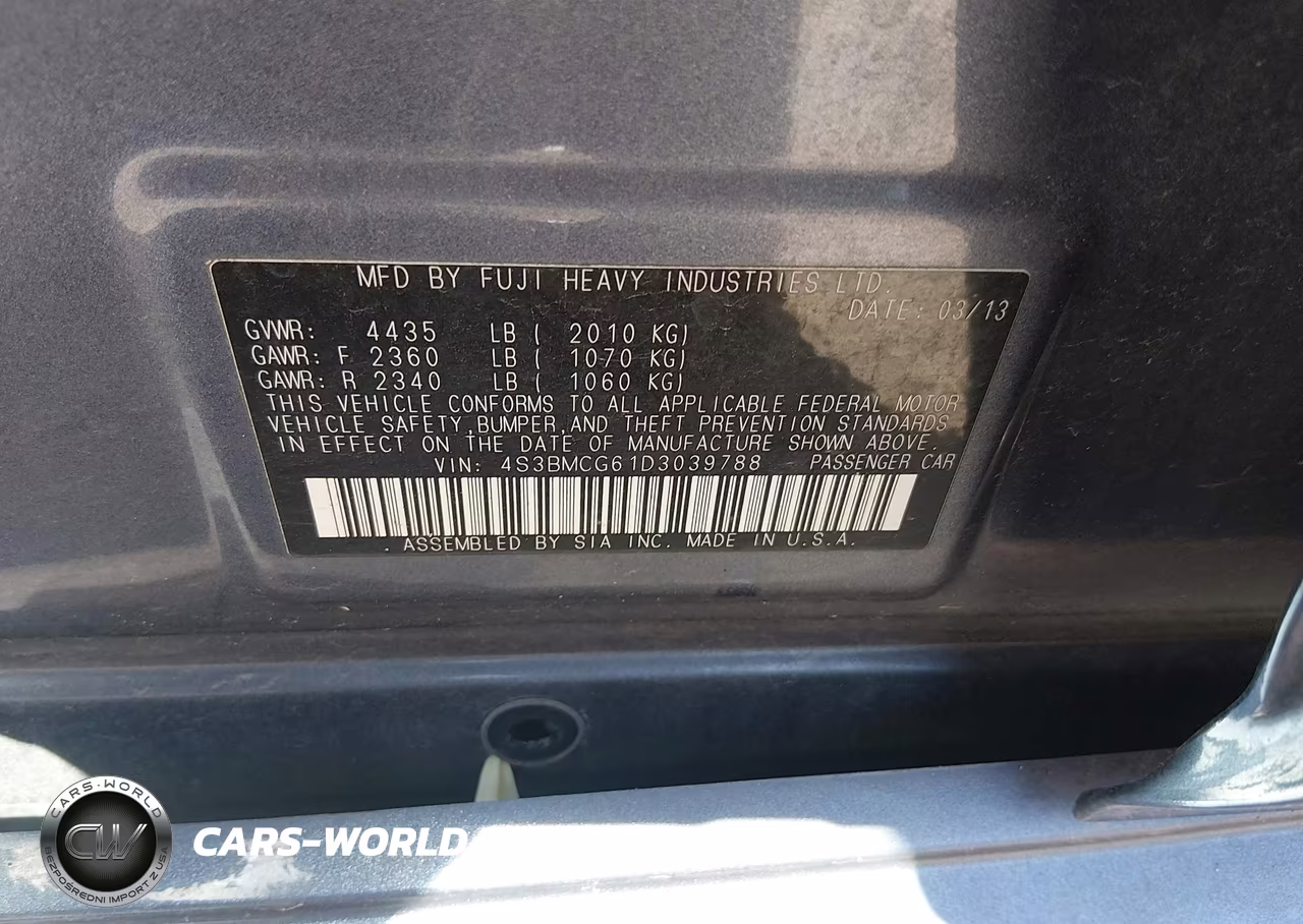 2013 Subaru Legacy 2.5I Premium VIN:4S3BMCG61D3039788 - 9