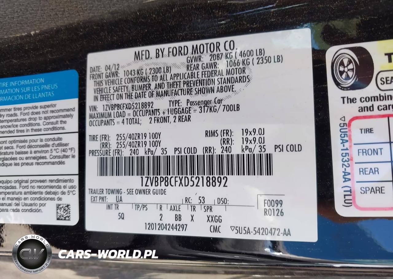 2013 Ford Mustang Gt Premium VIN:1ZVBP8CFXD5218892 - 9