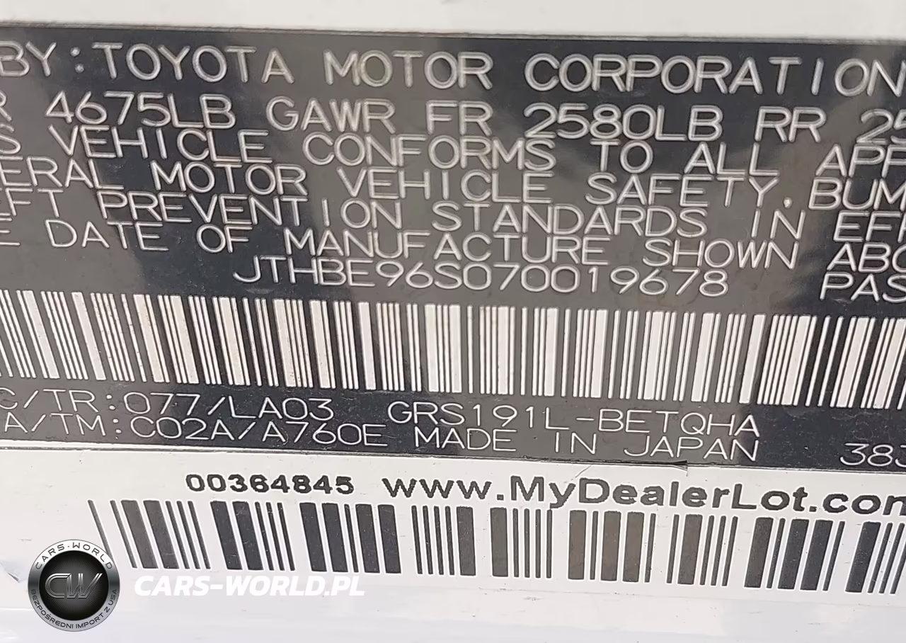 2007 Lexus Gs 350 VIN:JTHBE96S070019678 - 9